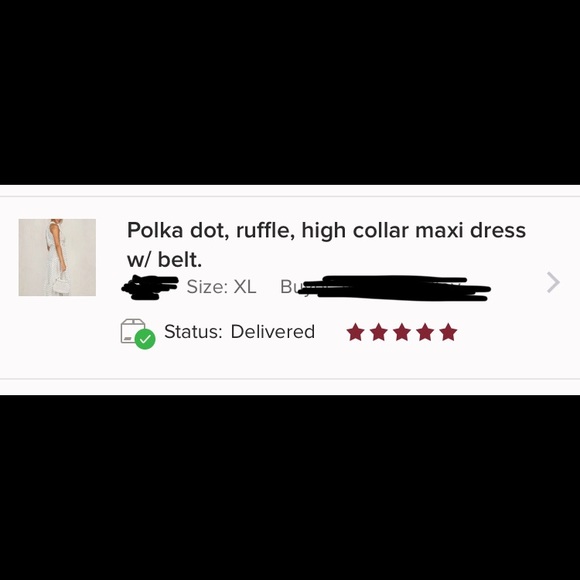 (Last 1)Maxi dress,Polka dot, ruffle, high collar - Picture 3 of 10